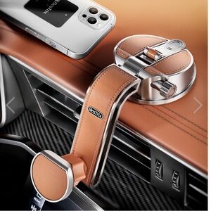 Beatrix Brown PU Leather Car Phone Mount. New in box